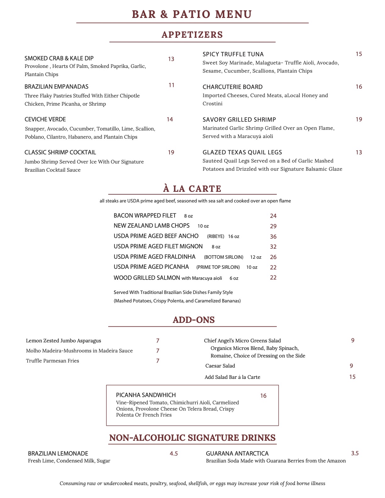 Houston Menu Casa do Brasil