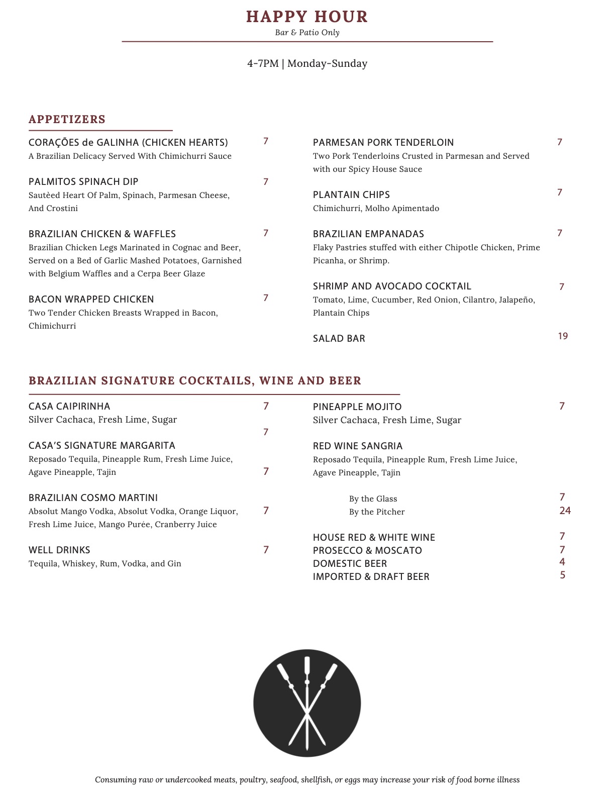 Houston Menu Casa do Brasil