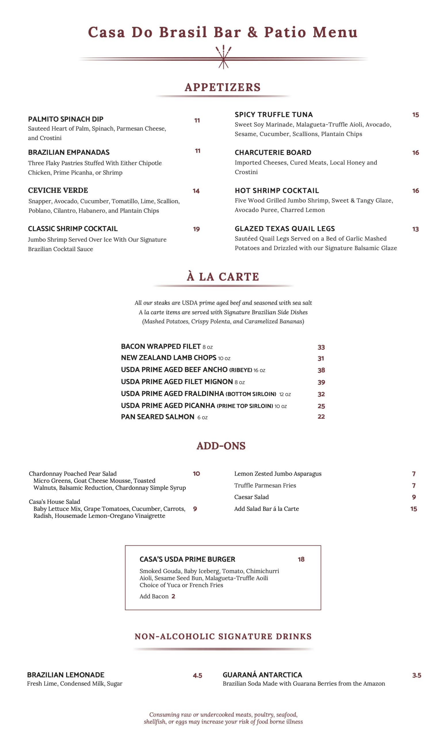 Houston Menu Casa do Brasil