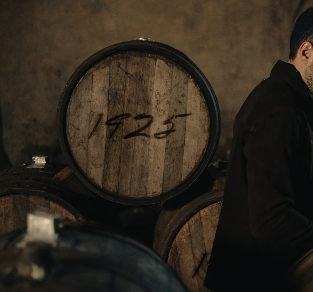 A Leyenda 1925 barrel resting in the aging room